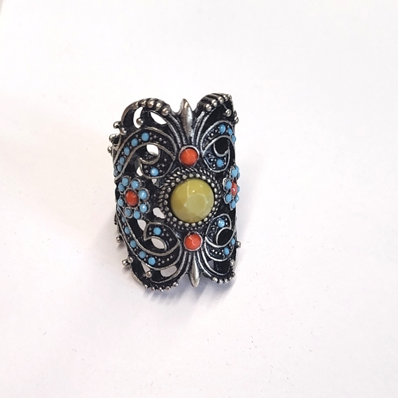 Southwest Boho Statement Ring size 9 - Picture 2 of 5